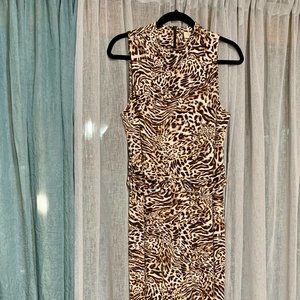 Michael Kors Leopard jump suit gold metallic